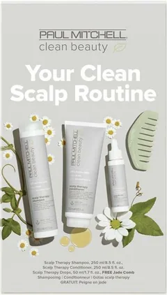 Paul Mitchell Clean Beauty Scalp Therapy Trio + Jade Comb