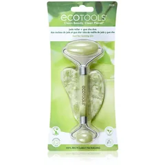 EcoTools Jade Roller & Gua Sha Massagerolle für das Gesicht und Massage Hilfsmittel .