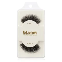 Bloom Natural künstliche Wimpern aus Naturhaar No. 117 Black 1 cm