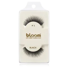 Bloom Natural künstliche Wimpern aus Naturhaar No. 1 Black 1 cm