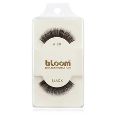 Bloom Natural künstliche Wimpern aus Naturhaar No. 20 Black 1 cm