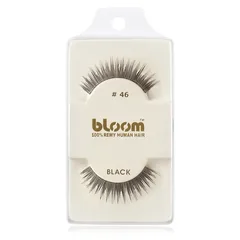 Bloom Natural künstliche Wimpern aus Naturhaar No. 46 Black 1 cm