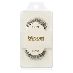 Bloom Natural künstliche Wimpern aus Naturhaar No. 747S Black 1 cm