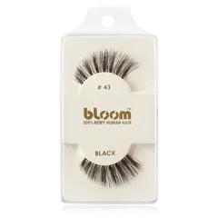 Bloom Natural künstliche Wimpern aus Naturhaar No. 43 Black 1 cm