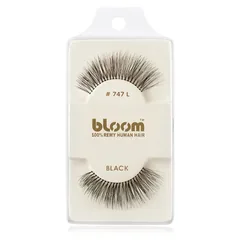 Bloom Natural künstliche Wimpern aus Naturhaar No. 747L Black 1 cm
