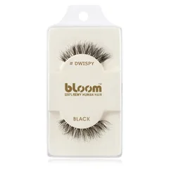 Bloom Natural künstliche Wimpern aus Naturhaar Dwispy, Black 1 cm