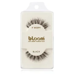 Bloom Natural künstliche Wimpern aus Naturhaar Wispy, Black 1 cm