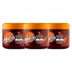 Malibu Sun SPF 2 Bronzing Body Butter with Beta Carotene Pack of 3