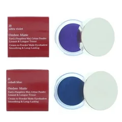 Clarins Ombre Matte Cream-To-Powder Eyeshadow Duo 2 x 21 Cobalt Blue & 20 Ultra Violet