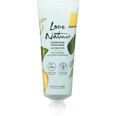 Oriflame Love Nature Organic Aloe Vera & Pineapple feuchtigkeitsspendende Gesichtsmaske