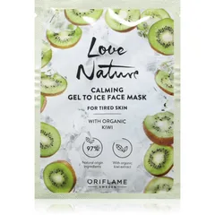 Oriflame Love Nature Gel To Ice Organic Kiwi beruhigende Hautmaske für müde Haut