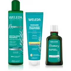 Weleda Rosemary Set für das Wachstum der Haare und die Stärkung von den Wurzeln heraus