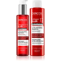 Vichy Dercos Collagen Filler 17 Set für schwaches Haar mit Neigung zum Haarausfall