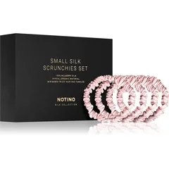 Notino Silk Collection Small Scrunchie Set Haargummi-Set aus Seide Farbton Pink