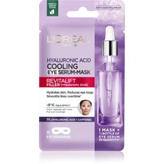 L’Oréal Paris Revitalift Filler Zellschichtmaske mit aufhellender und feuchtigkeitsspendender Wirkung für die Augen