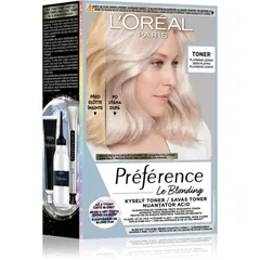 L’Oréal Paris Préférence Le Blonding Toner Säuretoner neutralisiert die Messinguntertöne Farbton 01 Platinum Ice .