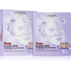 L’Oréal Paris Revitalift Filler Glass Skin Hydrogel-Maske mit aufhellender Wirkung .
