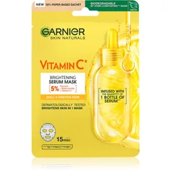Garnier Skin Naturals Vitamin C Zellschichtmaske mit aufhellender und feuchtigkeitsspendender Wirkung mit Vitamin C