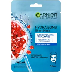 Garnier Textil Masks Feuchtigkeitsspendende Tuchmaske mit Hyaluronsäure .