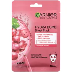 Garnier Textil Masks Hydra Bomb Feuchtigkeitsspendende Tuchmaske