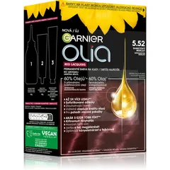 Garnier Olia Big Kit Permanent-Haarfarbe Farbton 5.52 Glassy Merlot .