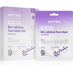 Notino Anti-Aging Bio-Cellulose Face Mask with Retinol Tuchmasken-Set gegen Falten