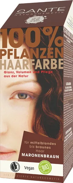 Sante Pflanzenhaarfarbe - maronenbraun Pflanzenhaarfarbe