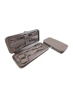 HAMMANN Ledermanikürset Taupe, 5-teilig
