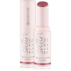 essence satin GLOW cremiger Lippenstift mit Satin-Finish Farbton 03 Rose And Shine