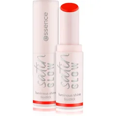essence satin GLOW cremiger Lippenstift mit Satin-Finish Farbton 07 Coral It A Day