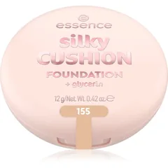 essence silky CUSHION FOUNDATION Schwämmchen mit Make up mittlere Deckkraft Farbton 155
