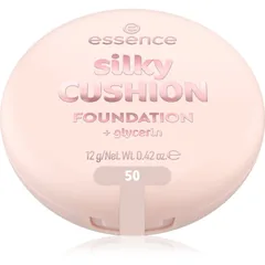 essence silky CUSHION FOUNDATION Schwämmchen mit Make up mittlere Deckkraft Farbton 50