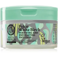 Natura Siberica Polar White Birch Peeling-Pads für das Gesicht für fettige und problematische Haut .