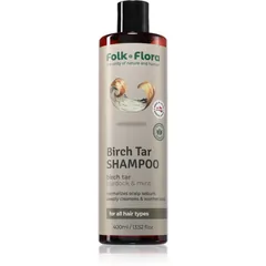 Folk & Flora Birch Tar tiefenwirksames Reinigungsshampoo für trockene und juckende Haut
