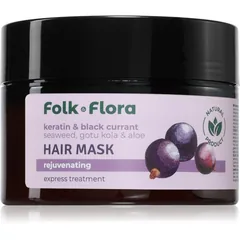Folk & Flora Keratin & Black Currant regenerierende Maske für die Haare