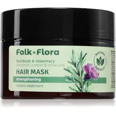 Folk & Flora Burdock & Rosemary Tiefenwirksame Haarmaske