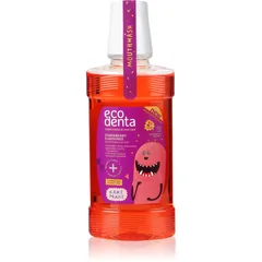 Ecodenta Super + erfrischendes Mundwasser für Kinder Geschmack Strawberry