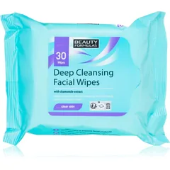 Beauty Formulas Clear Skin Deep Cleansing feuchte Feuchttücher für fettige und problematische Haut .