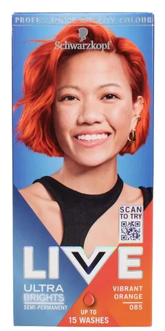 Schwarzkopf Live Semi-permanent Hair Dye - Vibrant Orange 085