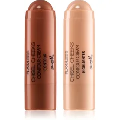 Barry M Chisel Cheeks cremiger Bronzer und Highlighter in der Form eines Stiftes duo balení 2x