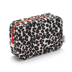 Victoria Green Beauty Kit Case in Leopard Tan