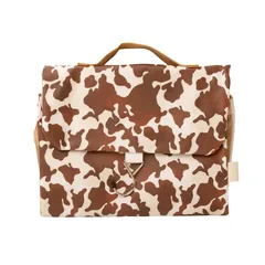 Victoria Green Threefold Hanging Wash Bag – Cow Print