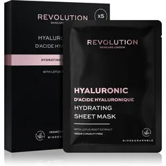Revolution Skincare Hyaluronic Acid Tuchmasken-Set für intensive Hydratisierung