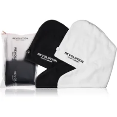 Revolution Haircare Microfibre Hair Wraps Handtuch für das Haar Farbton Black/White