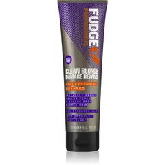 Fudge Clean Blonde Damage Rewind violettes Tönungsshampoo für blondes und meliertes Haar 250 ml