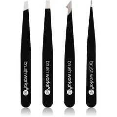 Brushworks The Complete Pinzettenset für die Augenbrauen Black .