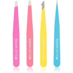 Brushworks Tweezer Set Neon Pinzettenset