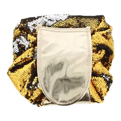 Unbranded Sequin Make Up Bag Gold
