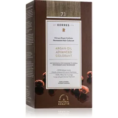 Korres Argan Oil Permanent-Haarfarbe mit Arganöl Farbton 7.1 Ash Blonde