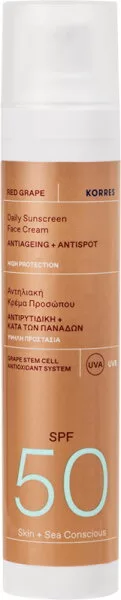 Korres Red Grape Sunscreen Face Cream SPF 50
